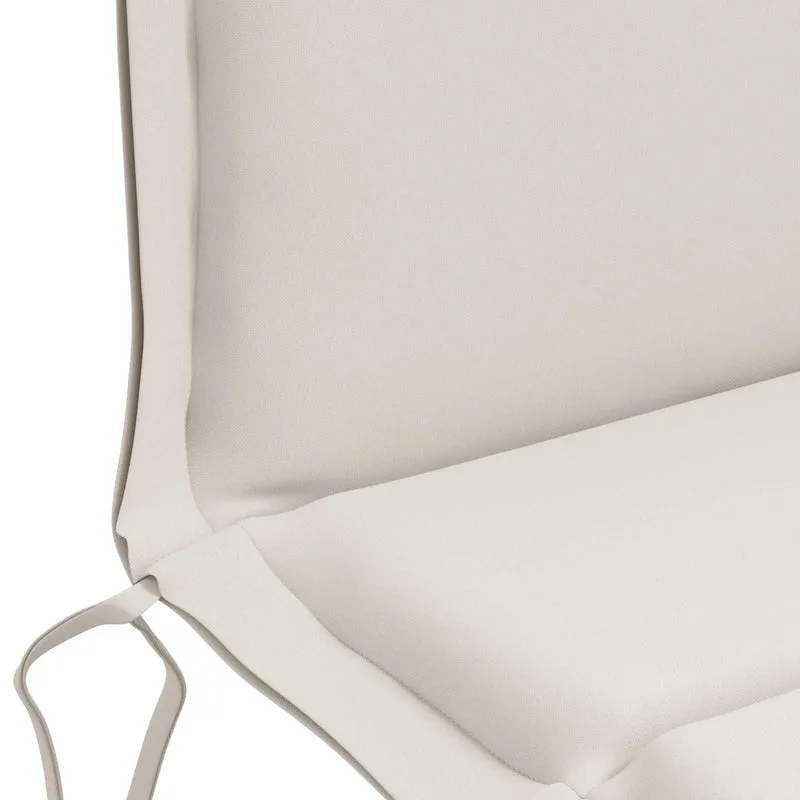 Low Back Chair Cushion GEMERT 6 pcs 100% Polyester White