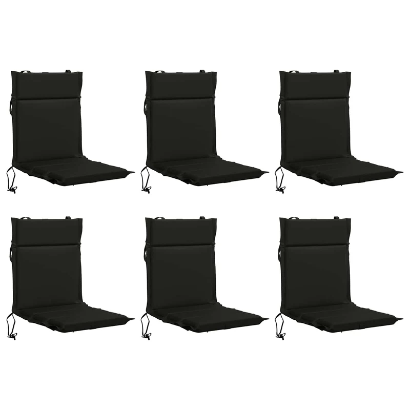 Low Back Chair Cushion GEMERT 6 pcs 100% Polyester Black