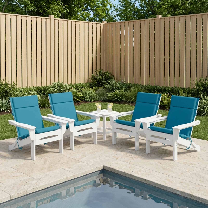 Low Back Chair Cushion GEMERT 6 pcs 100% Polyester Light Blue