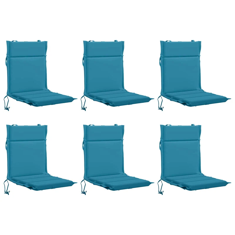Low Back Chair Cushion GEMERT 6 pcs 100% Polyester Light Blue