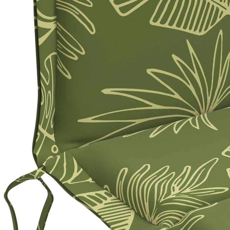 Low Back Chair Cushion GEMERT 6 pcs 100% Polyester Leaf Design