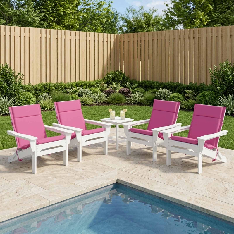 Low Back Chair Cushion GEMERT 6 pcs 100% Polyester Pink