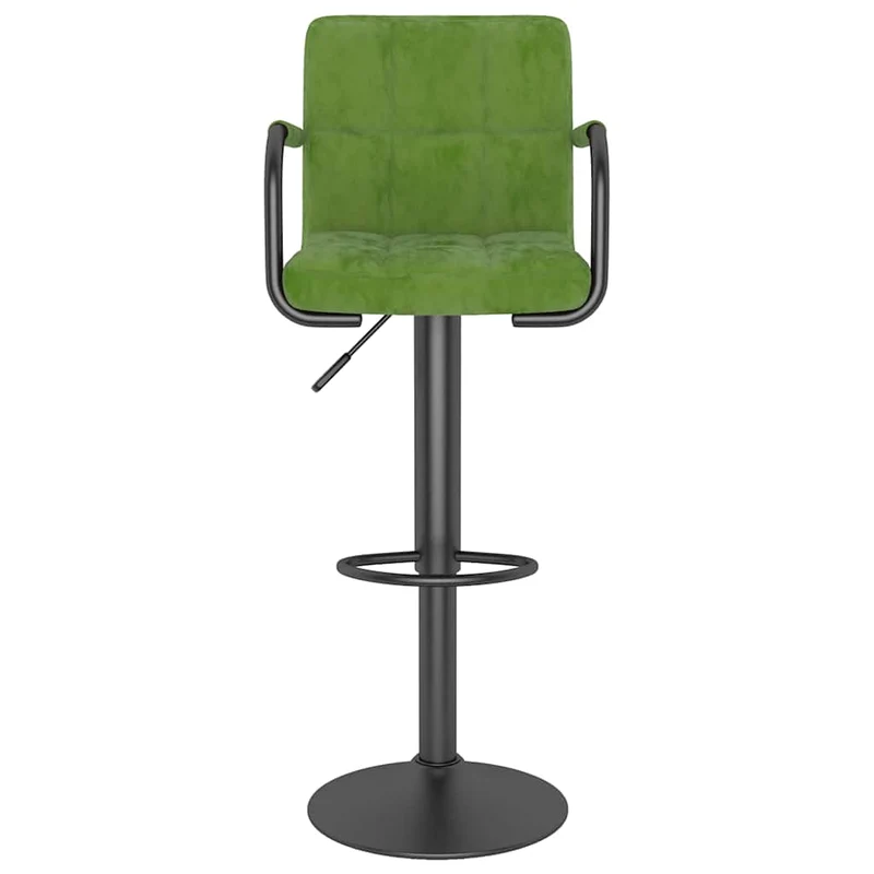 Bar Stools 2 pcs Light Green Velvet