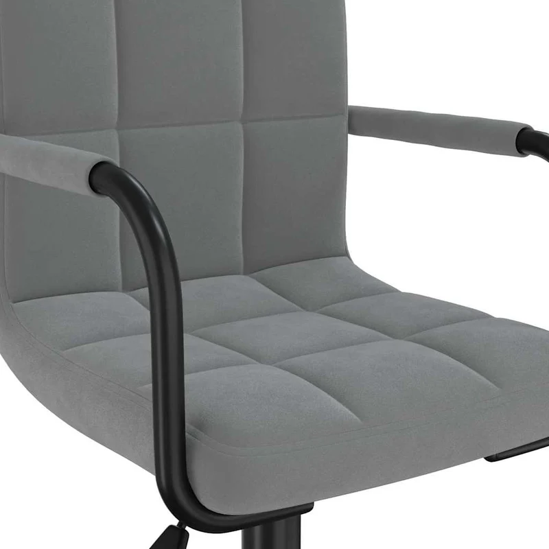 Swivel Office Chair Dark Grey Velvet