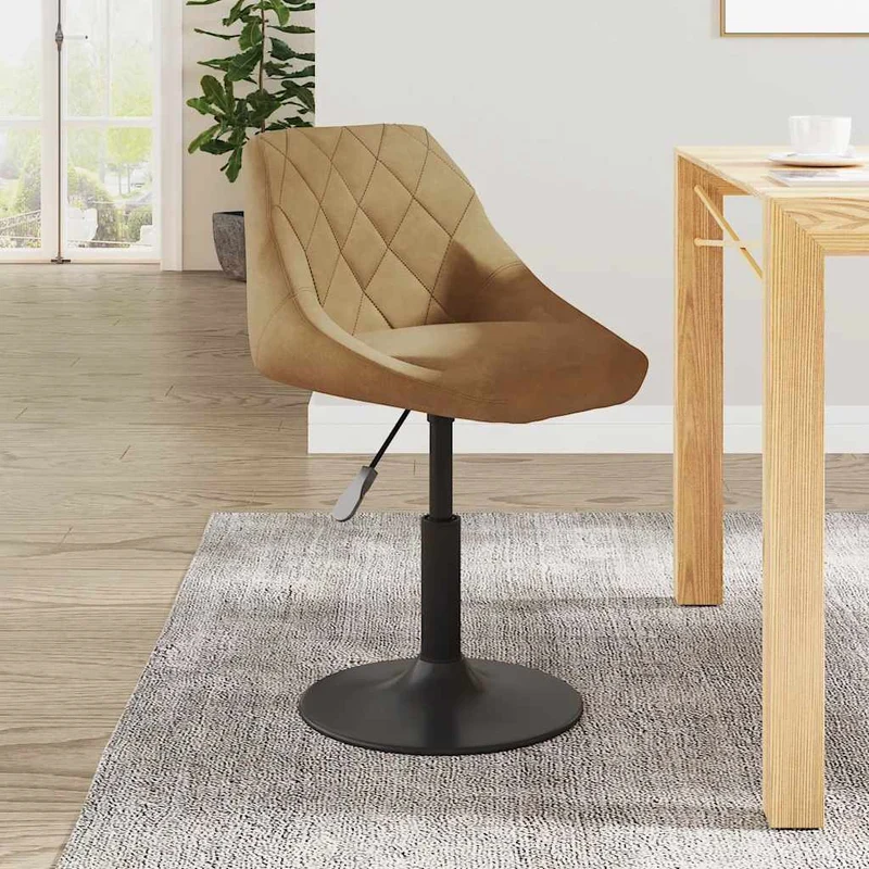 Bar Stool Brown Velvet