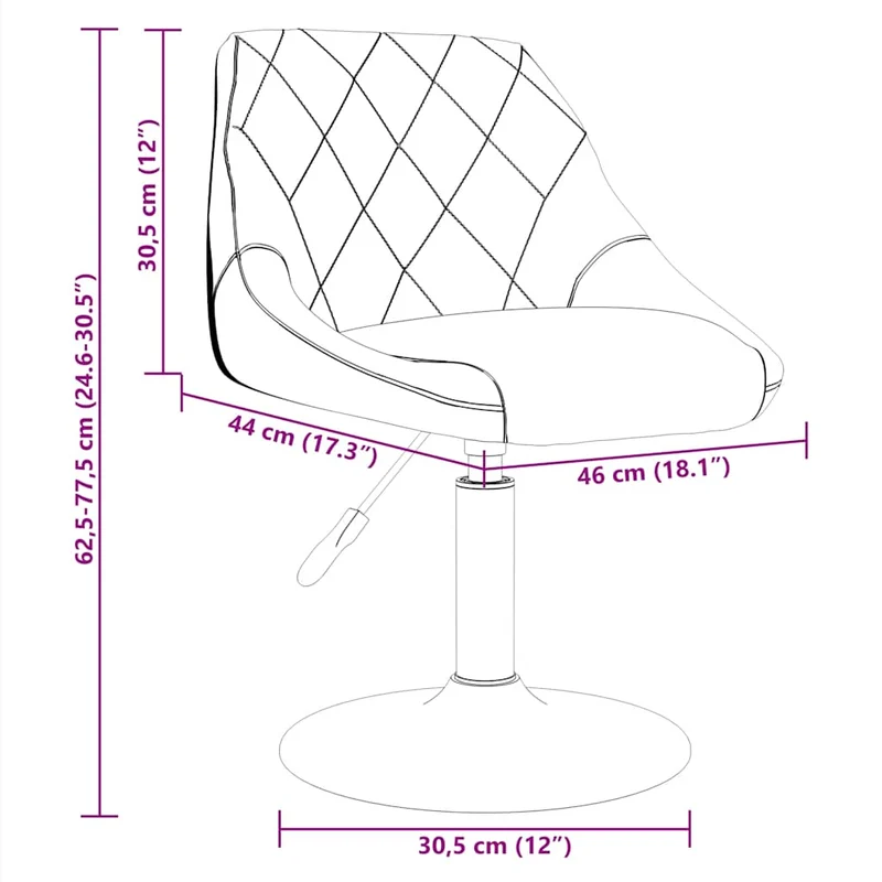 Bar Stool Brown Velvet