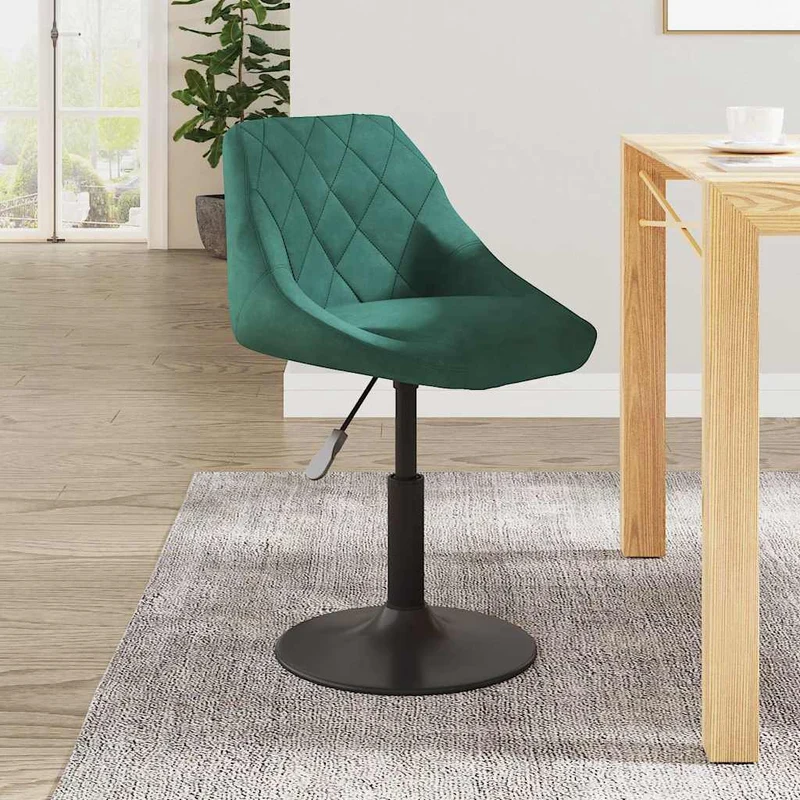 Bar Stool Dark Green Velvet