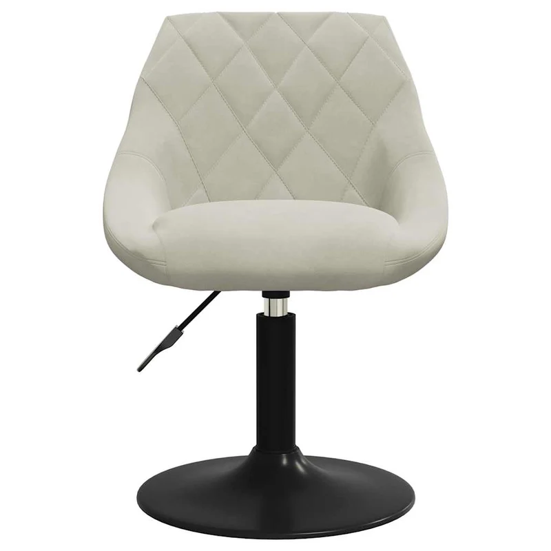 Swivel Dining Chairs 2 pcs Cream Velvet