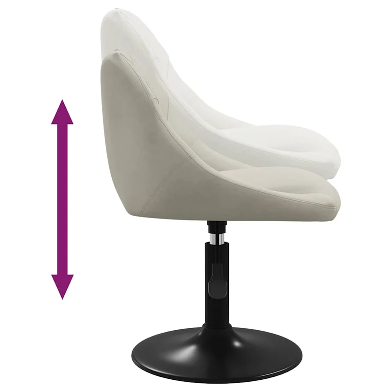 Swivel Dining Chairs 2 pcs Cream Velvet