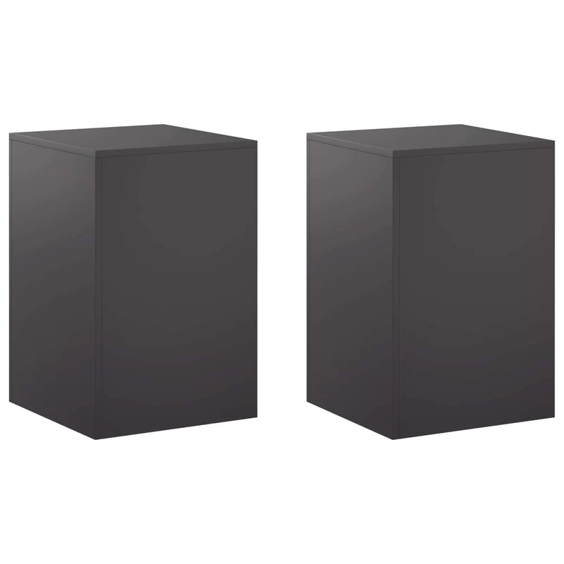 Plant Stand 2 pcs Black 40 x 40 x 60 cm Steel