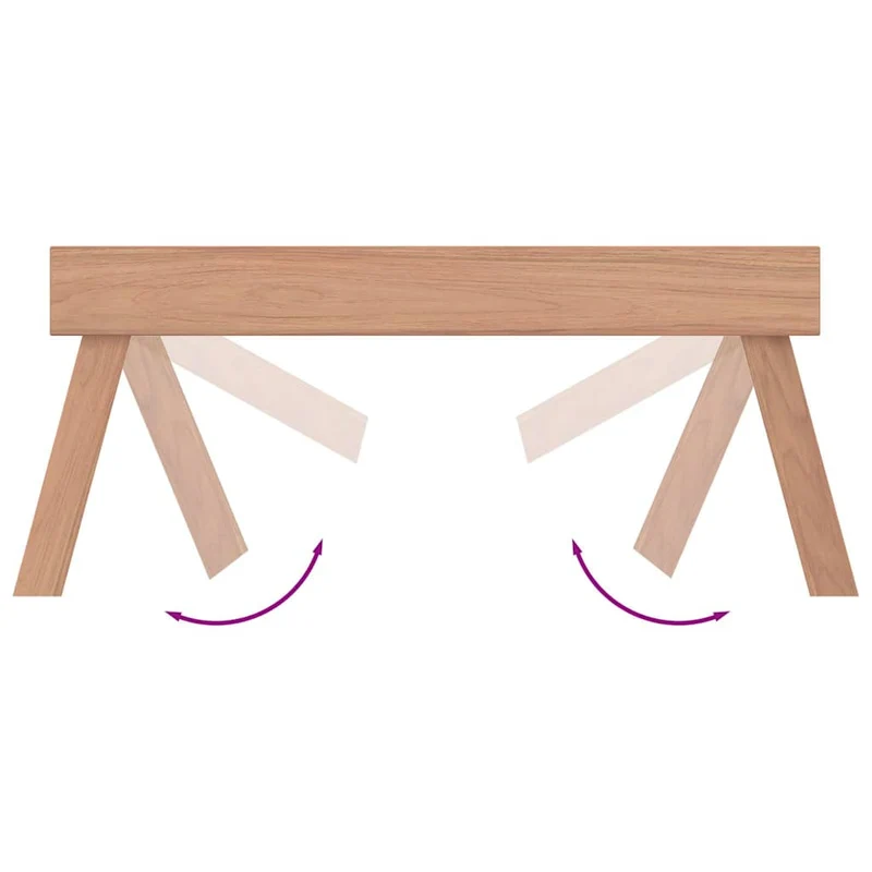 340762 vidaXL Folding Tray 55x35x25 cm Solid Wood Teak