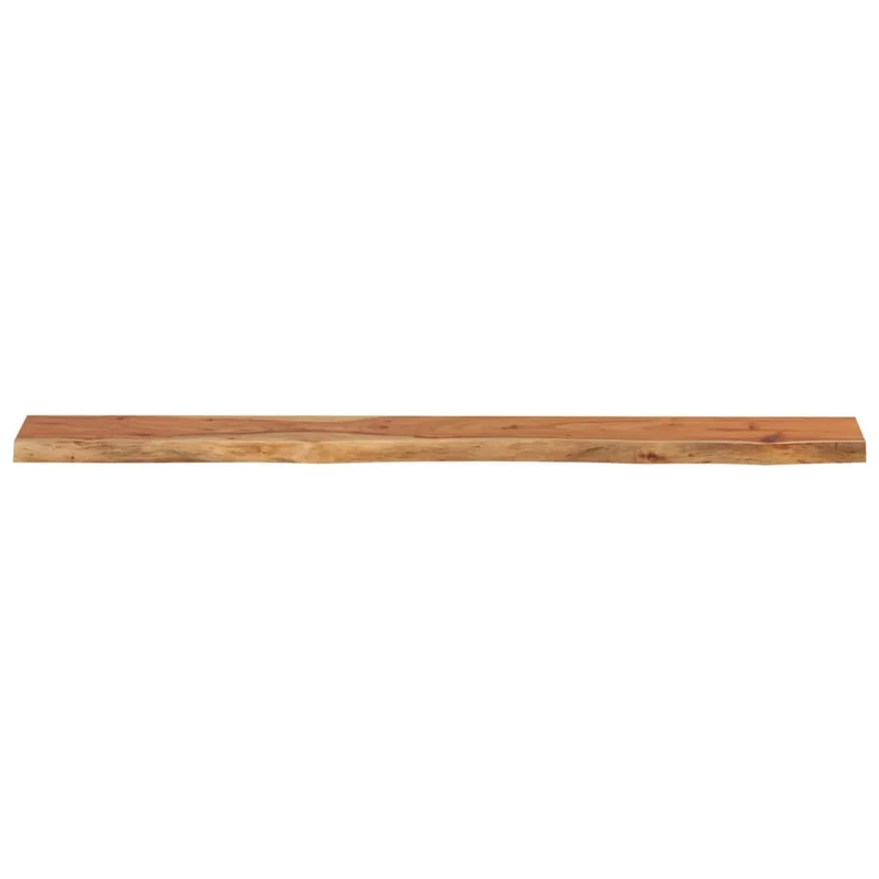 Wall Shelf 140x20x3.8cm Rectangular Solid Wood Acacia Live Edge