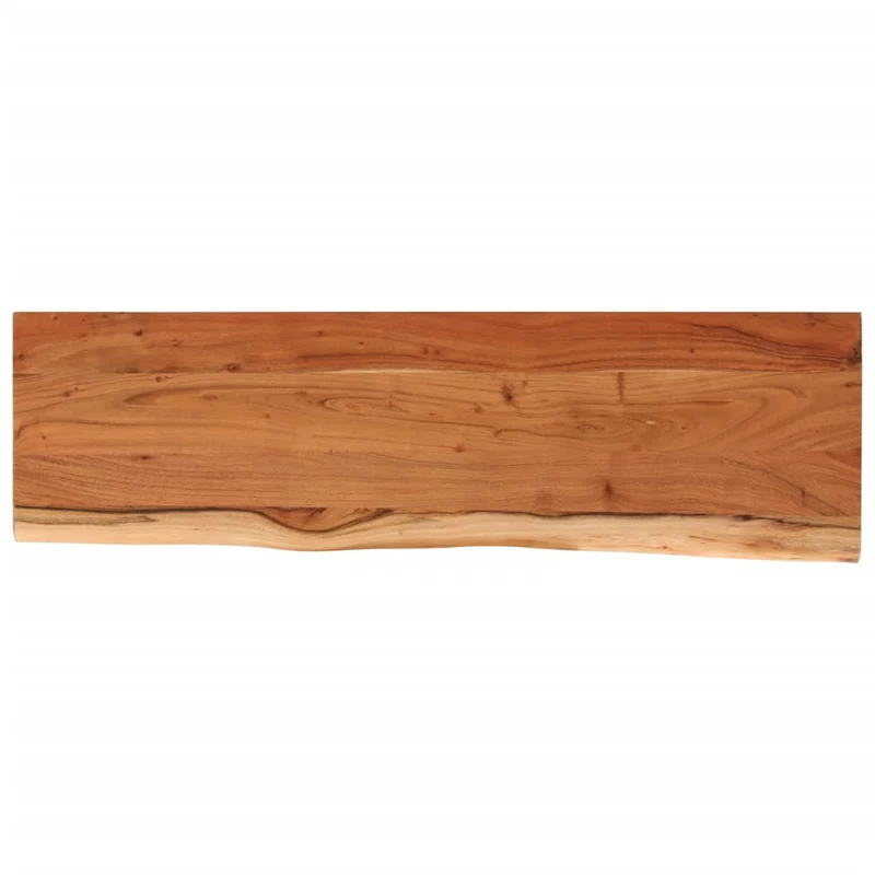 Table Top 140x40x3,8 cm Rectangular Solid Wood Acacia Live Edge