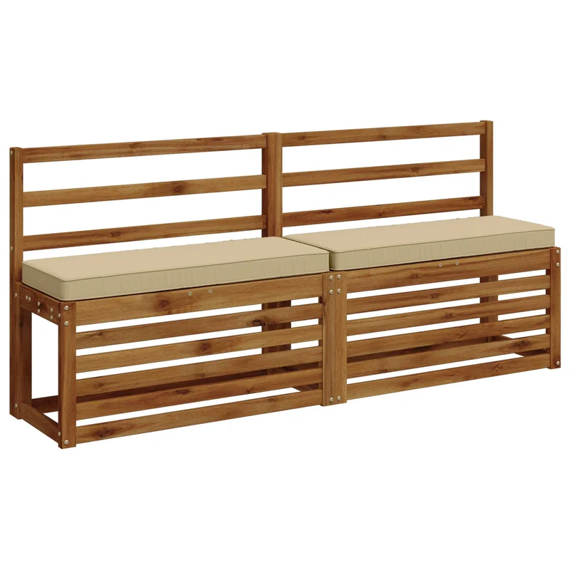 1-Piece Bench Cushion VUGHT 100% Polyester Beige 60 x 30 x 5 cm