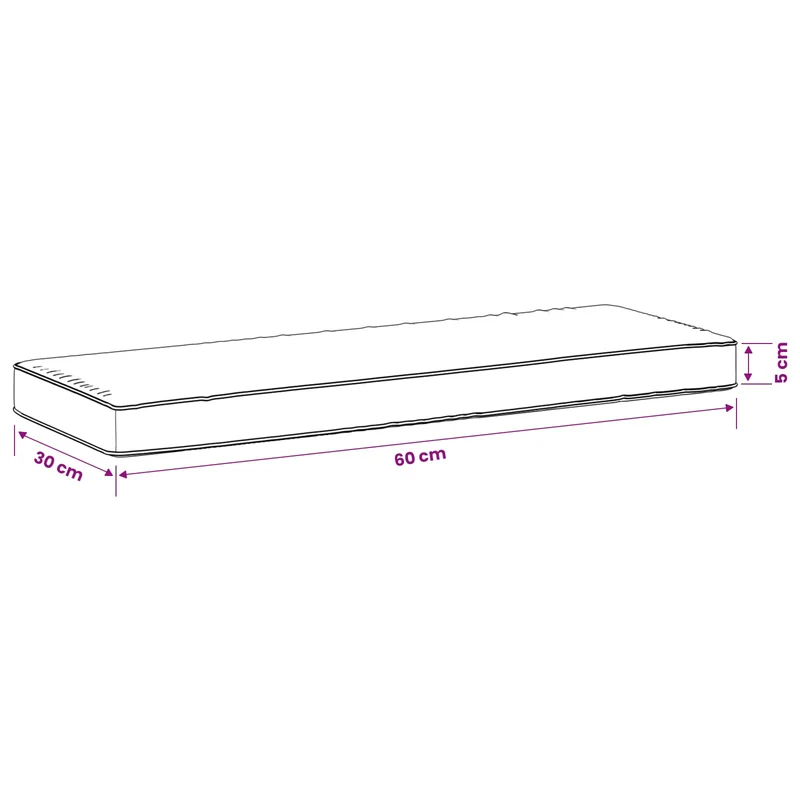 1-Piece Bench Cushion VUGHT 100% Polyester Beige 60 x 30 x 5 cm