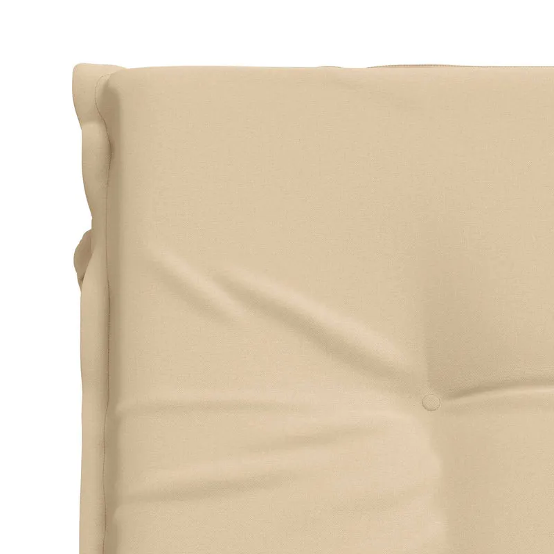Sunlounger Cushion GEMERT 100% Polyester Cream 190 x 80 x 9 cm