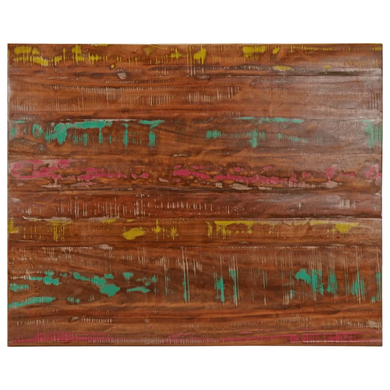 Table Top 100x80x3,8 cm Rectangular Solid Wood Reclaimed