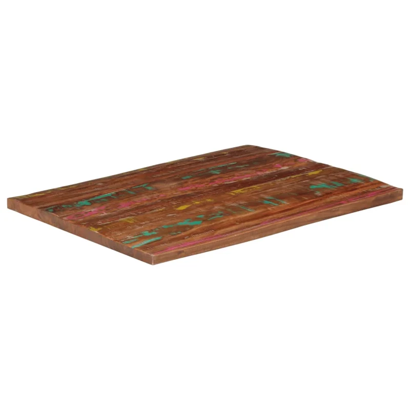 Table Top 100x80x3,8 cm Rectangular Solid Wood Reclaimed