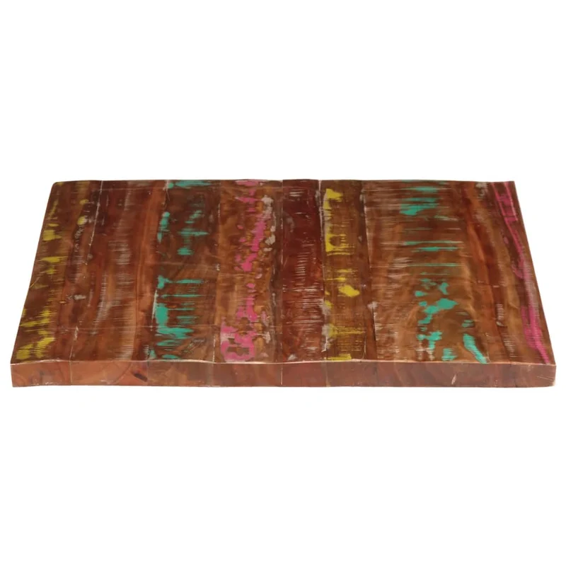 Table Top 100x80x3,8 cm Rectangular Solid Wood Reclaimed
