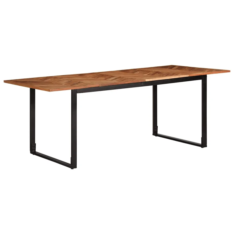 Dining Table 200x100x75 cm Solid Wood Acacia