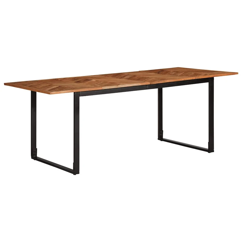 Dining Table 200x100x75 cm Solid Wood Acacia