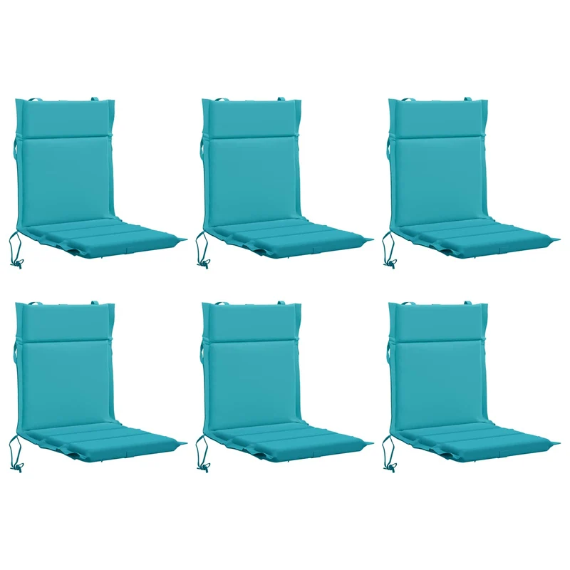 Low Back Chair Cushion GEMERT 6 pcs 100% Polyester Turquoise