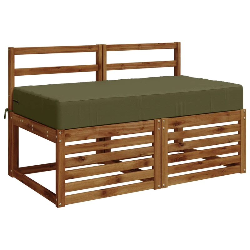 Seat Cushion SOEST 100% Polyester Olive green 120 x 60 x 15 cm