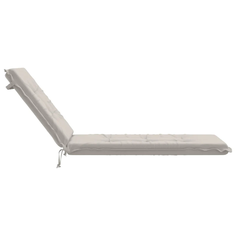 Sunlounger Cushion GEMERT 100% Polyester White 190 x 50 x 9 cm