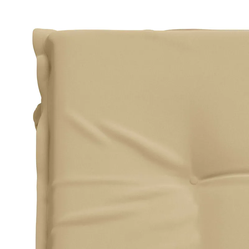 Sunlounger Cushion GEMERT 100% Polyester Beige 190 x 50 x 9 cm