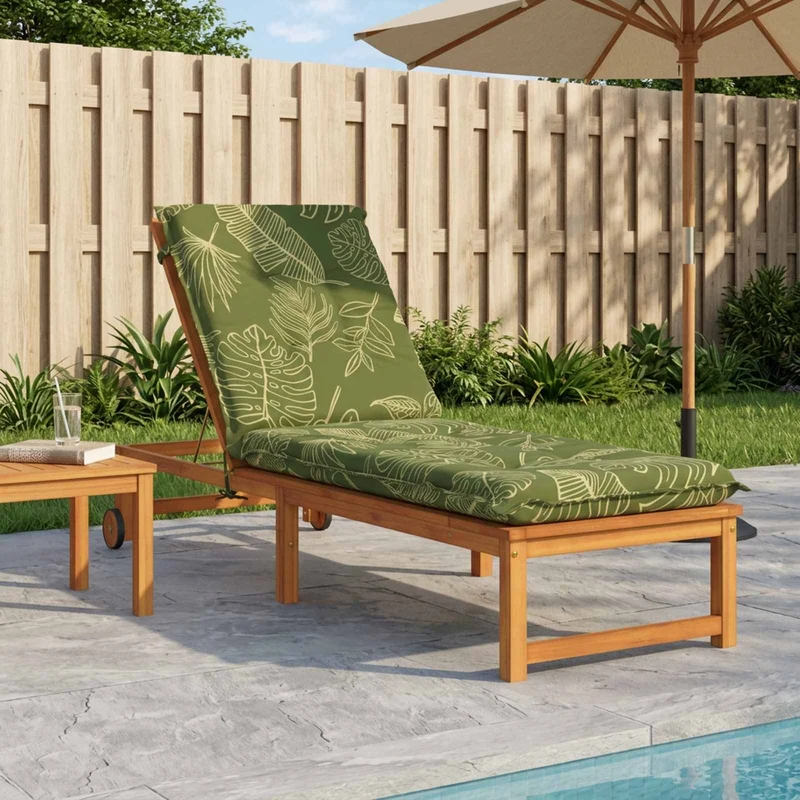 Sunlounger Cushion GEMERT 100% Polyester Leaf Design