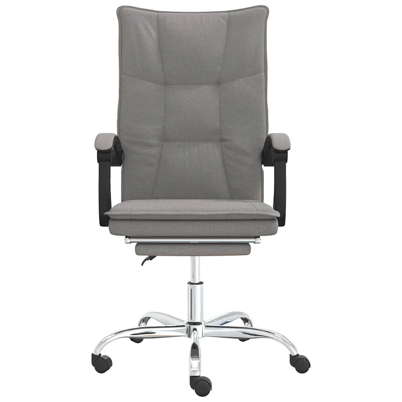 Reclining Office Chair Taupe Fabric