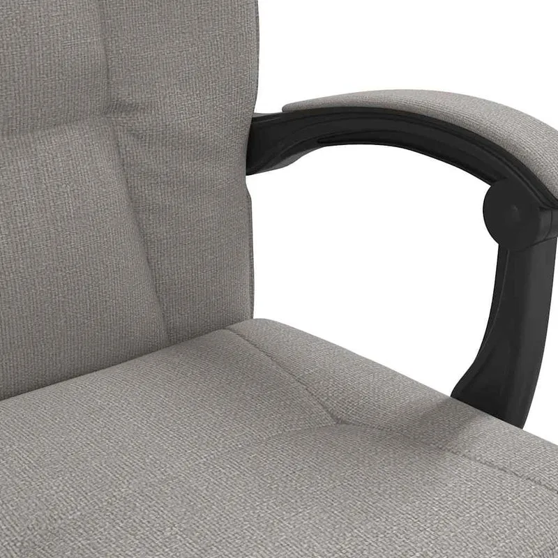 Reclining Office Chair Taupe Fabric