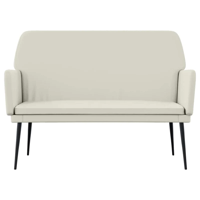 Bench Cream 108x79x79 cm Velvet