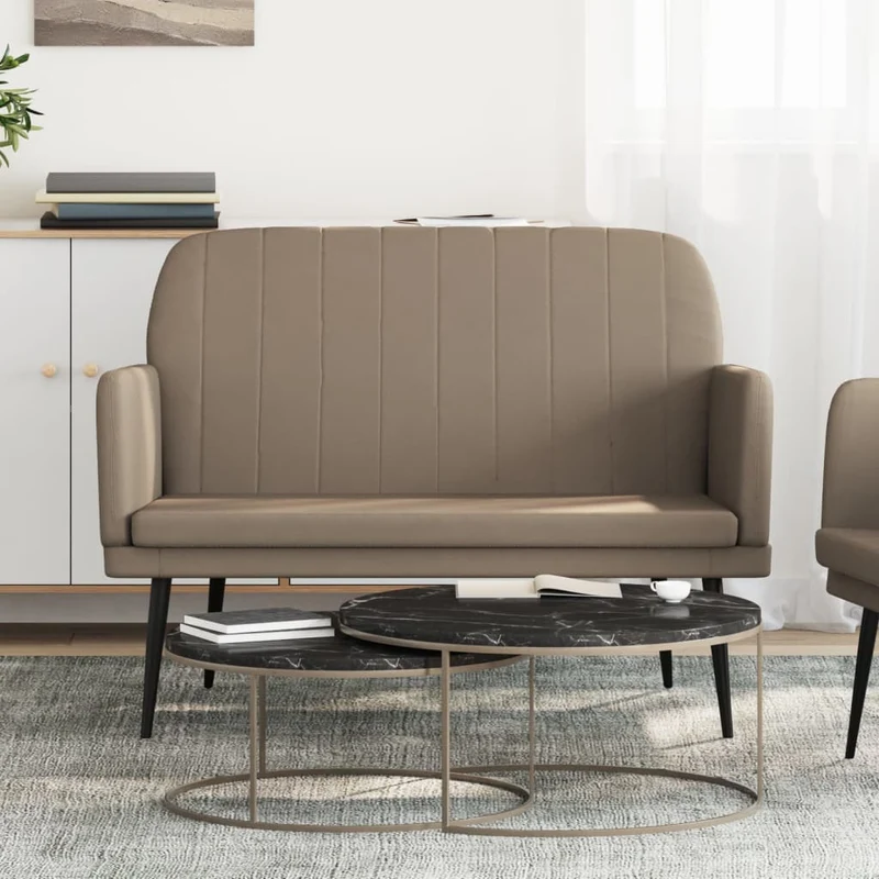 Bench Cappuccino 107x80x81 cm Faux Leather