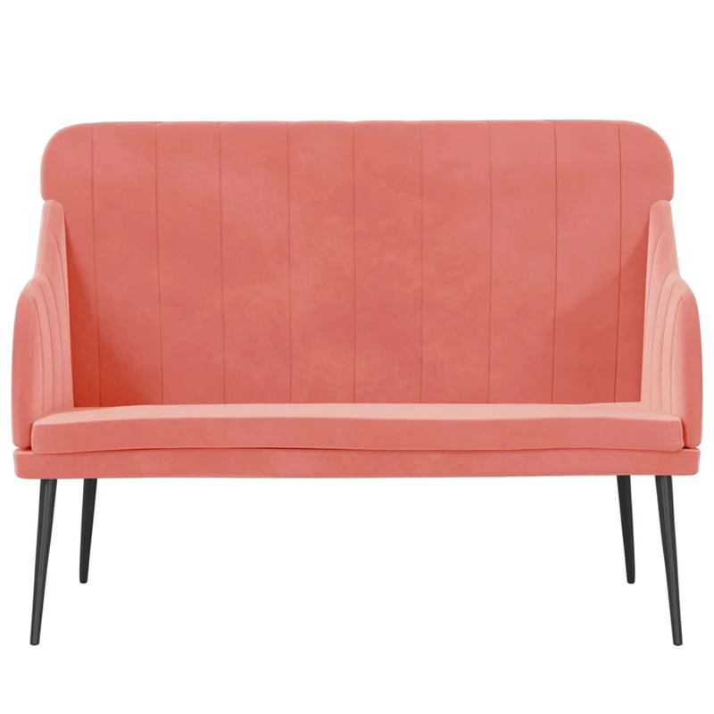 Bench Pink 110x76x80 cm Velvet