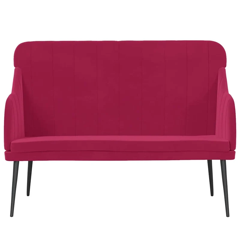 Bench Wine Red 110x76x80 cm Velvet