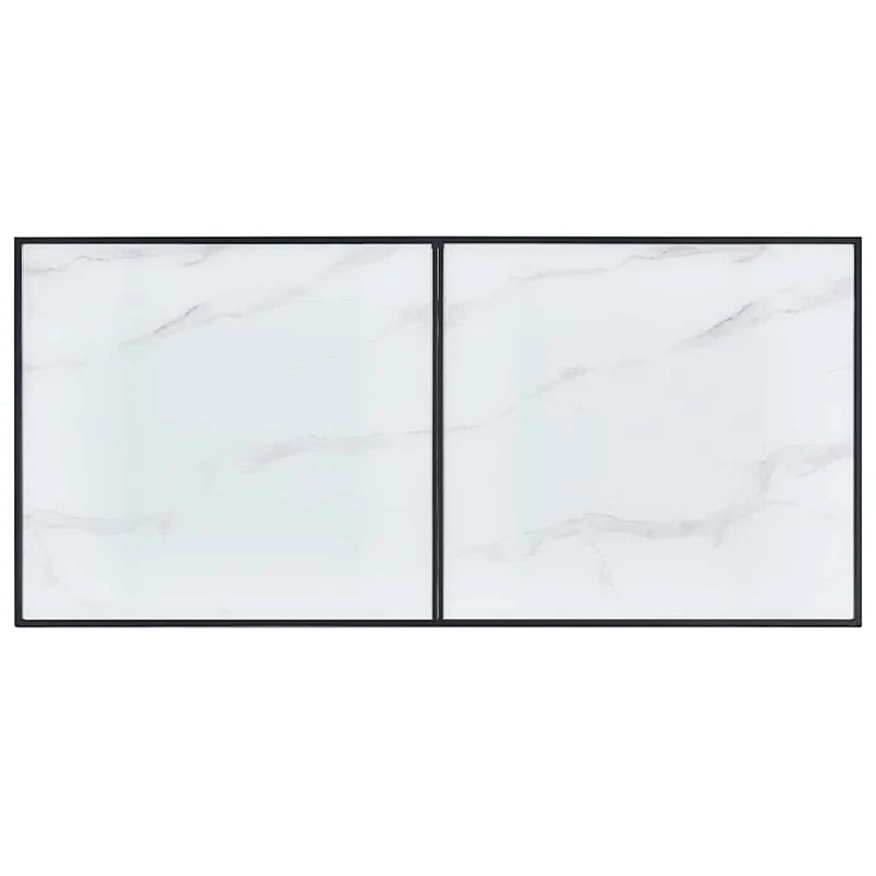 281553 vidaXL Dining Table White 160x80x75 cm Tempered Glass