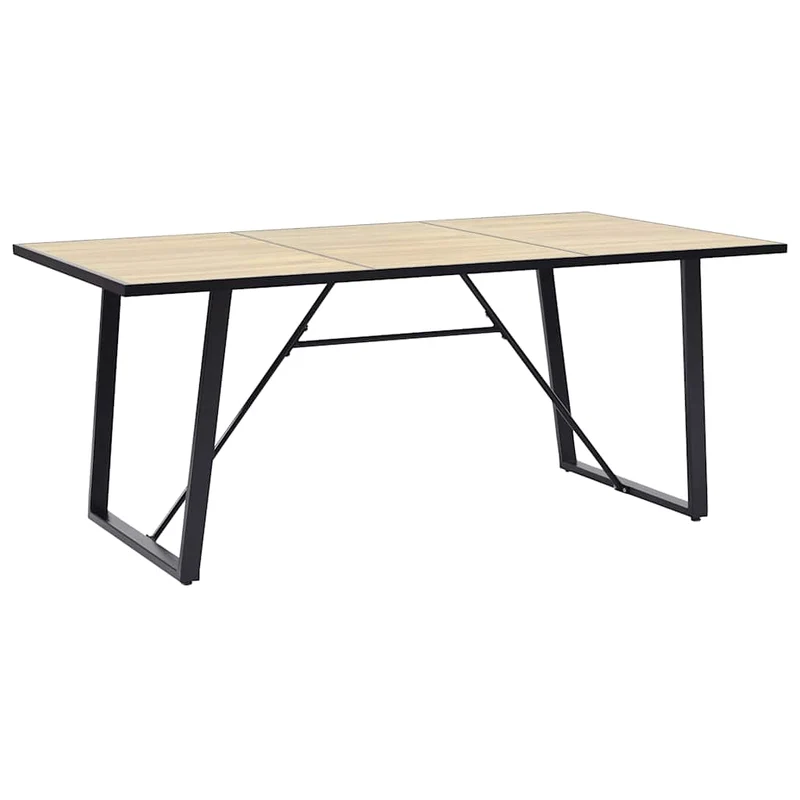 281564 vidaXL Dining Table Oak 200x100x75 cm MDF