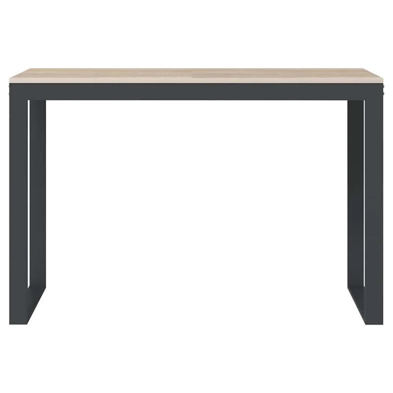 30199 vidaXL Computer Desk Black and Oak 110x60x73 cm Engineered Wood