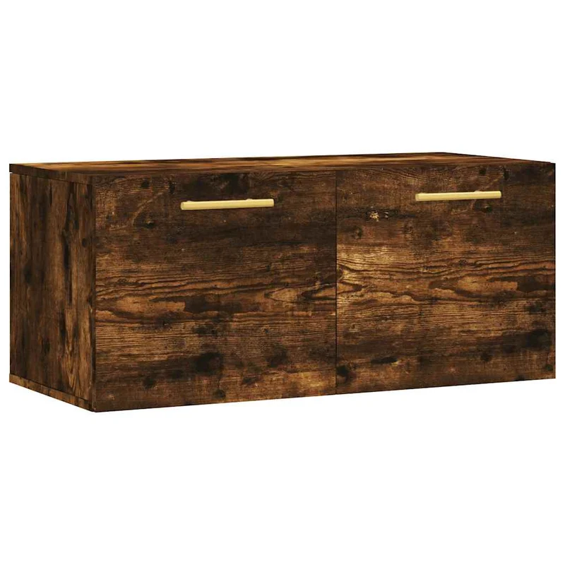 Wall Cabinet Smoked Oak 80x36,5x35 cm Engineered Wood