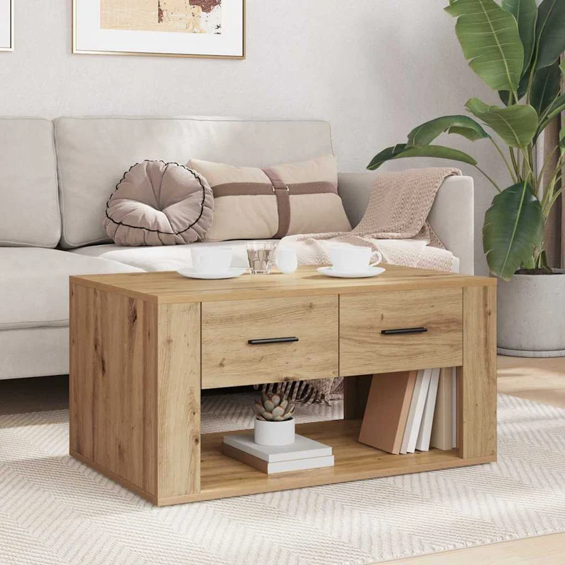 Coffee Table Artisan Oak 80 x 50 x 40 cm Engineered Wood
