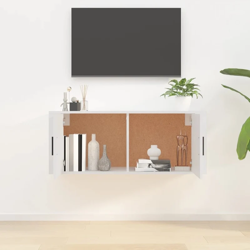 Wall Mounted TV Cabinet White 100x34,5x40 cm