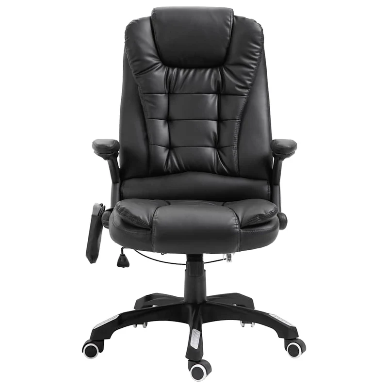 20235 vidaXL Massage Office Chair Black Faux Leather