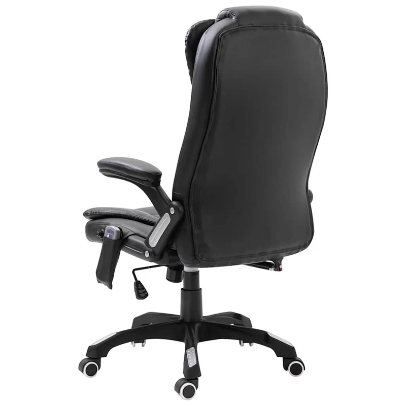20235 vidaXL Massage Office Chair Black Faux Leather