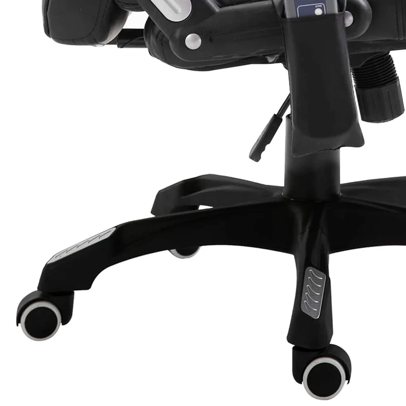 20235 vidaXL Massage Office Chair Black Faux Leather