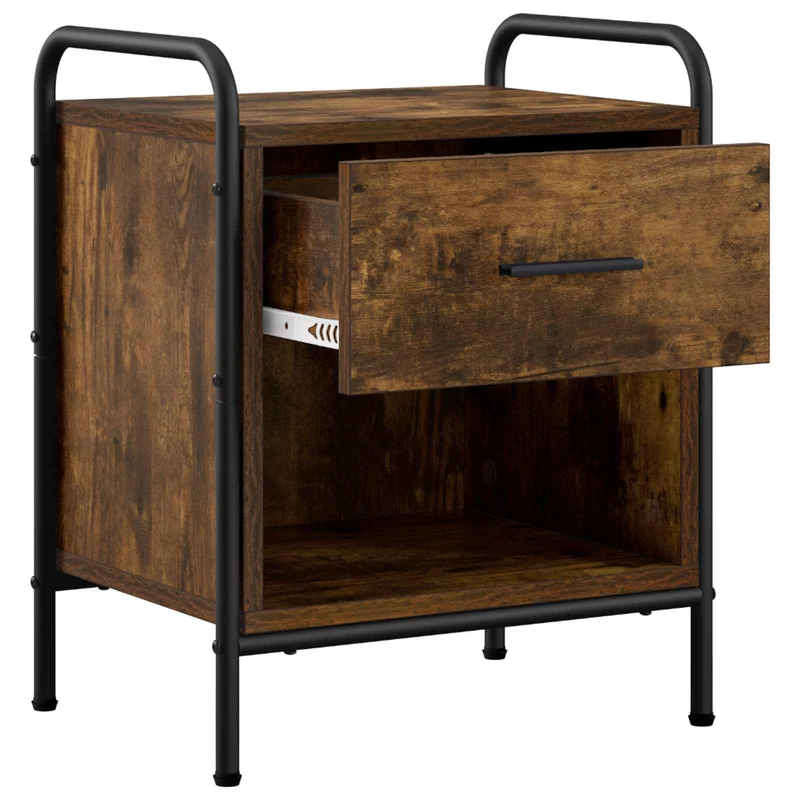 Bedside Cabinet 2 pcs Smoked Oak 40 x 30 x 50 cm