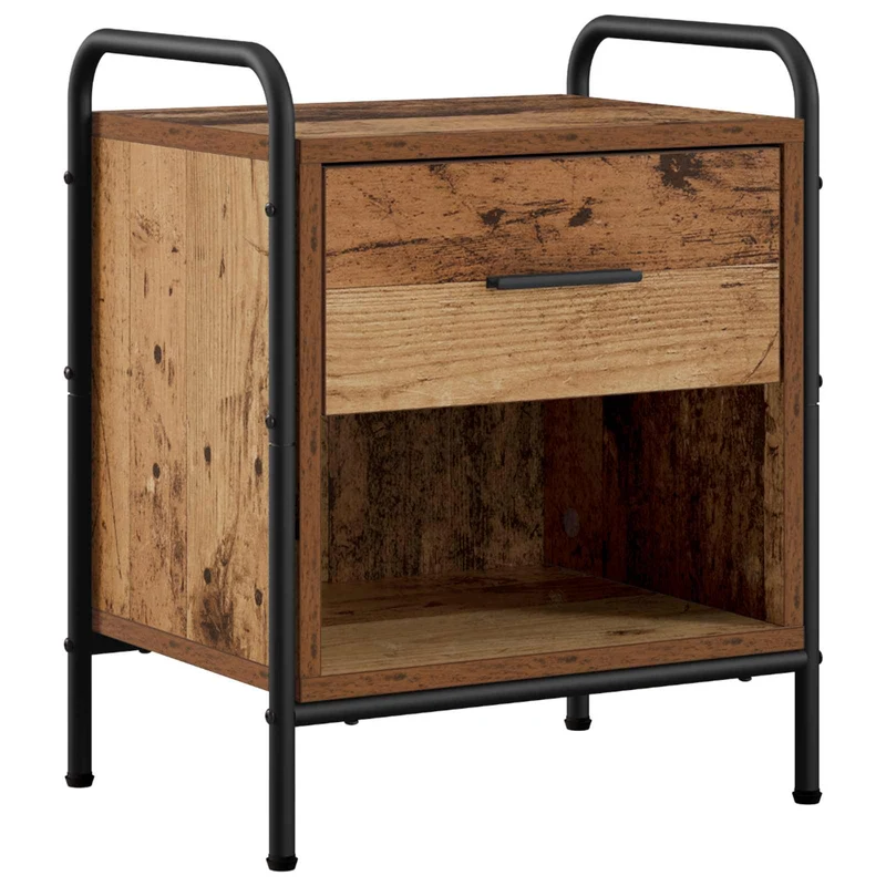 Bedside Cabinet 2 pcs Old Wood 40 x 30 x 50 cm Engineered Wood