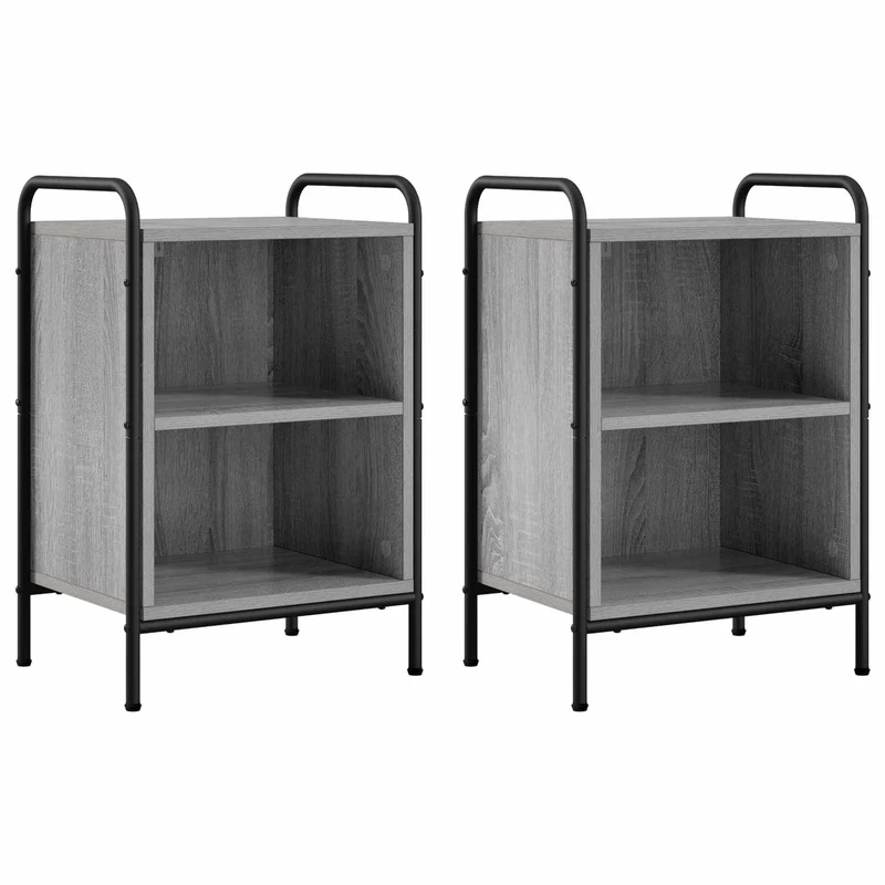 Bedside Cabinet 2 pcs Grey Sonoma 40 x 30 x 60 cm