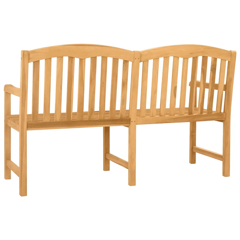 Handcarved Rose Bench 180 x 61 x 90 cm Solid Teak Wood Natural