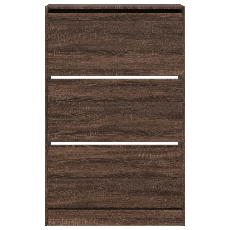 Shoe Cabinet Brown Oak 80x21x125,5 cm Engineered Wood